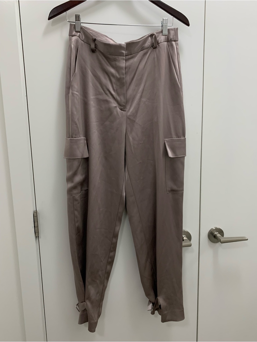 Babaton Taupe Cargo-Style Track Pants - Picture 4 of 11